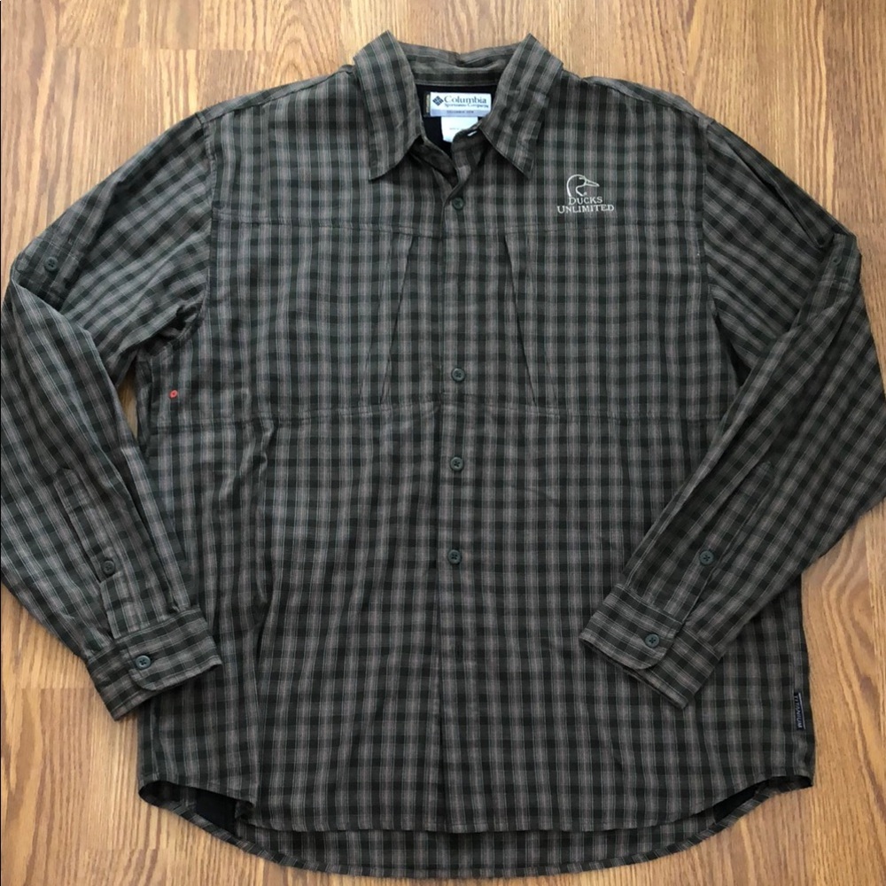Columbia Ducks Unlimited Men's Plaid Shirt size large
